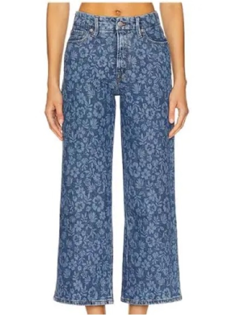 Good American Good Waist High Waist Crop Palazzo Jeans